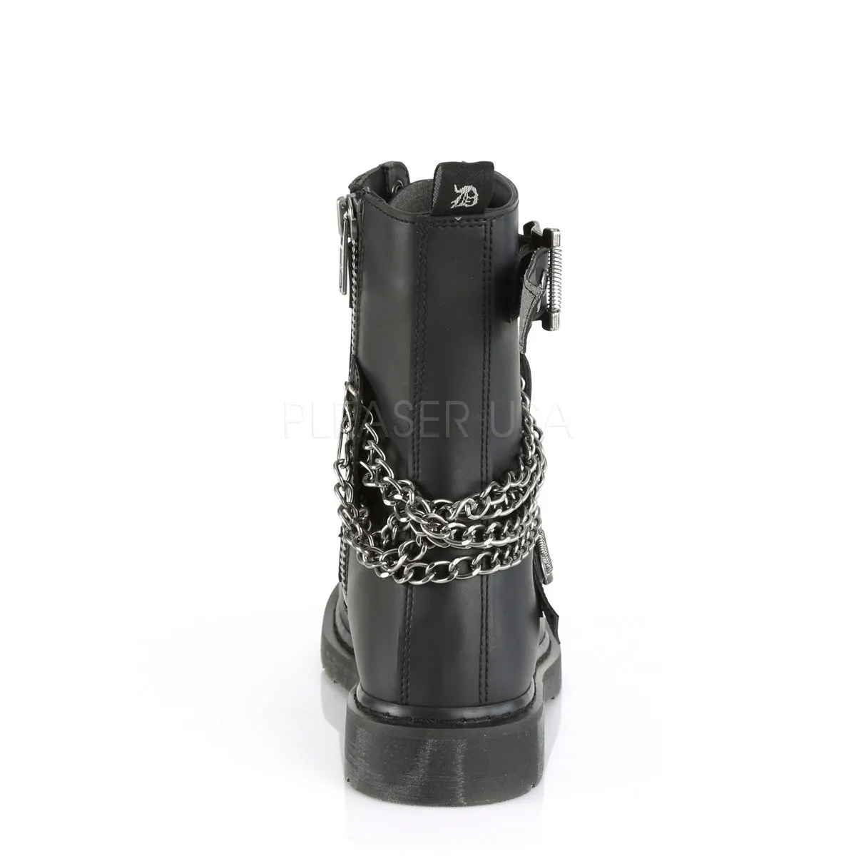 1 Inch Heel BOLT-250 Black Vegan Leather