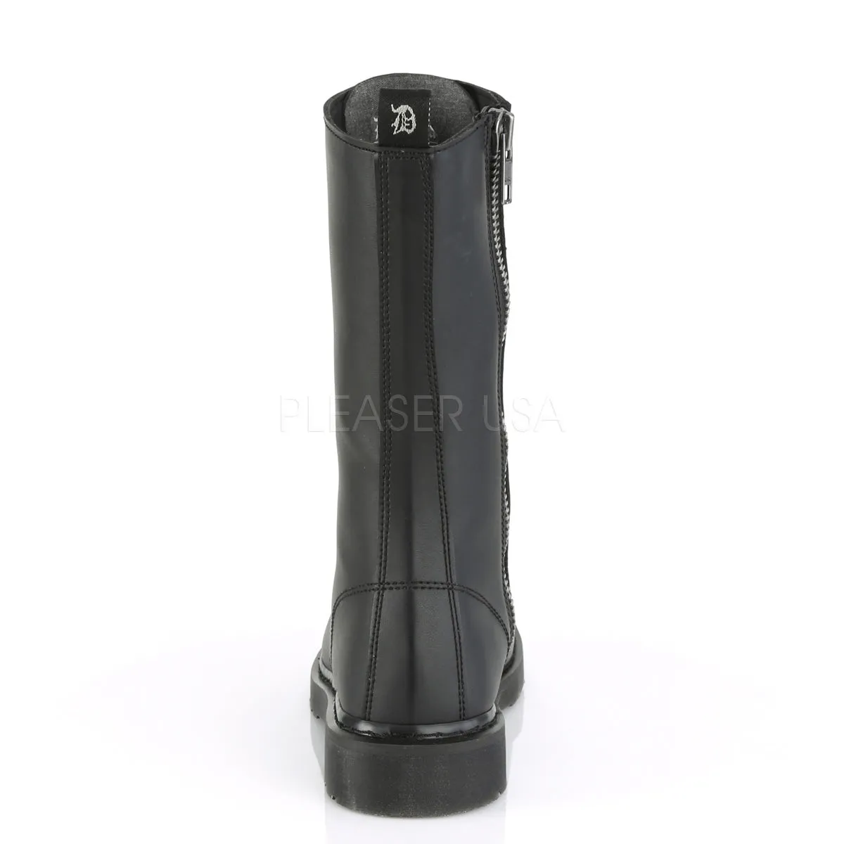 1 Inch Heel BOLT-300 Black Vegan Leather