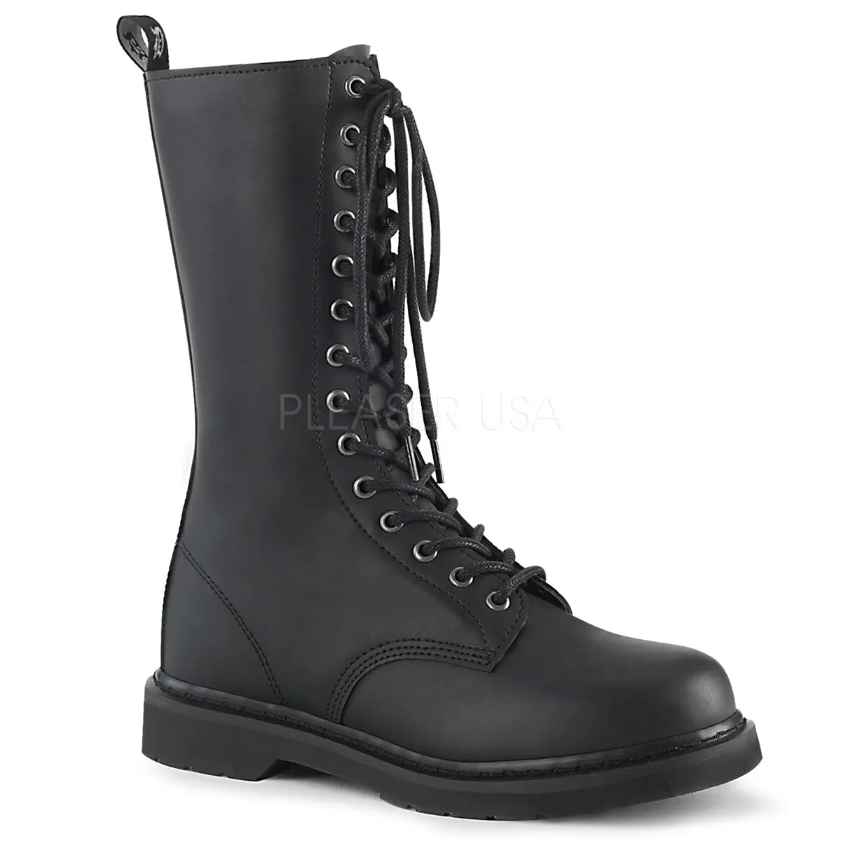 1 Inch Heel BOLT-300 Black Vegan Leather