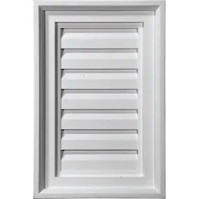 12'W x 30'H Rectangle Urethane Gable Vent Louver, Functional