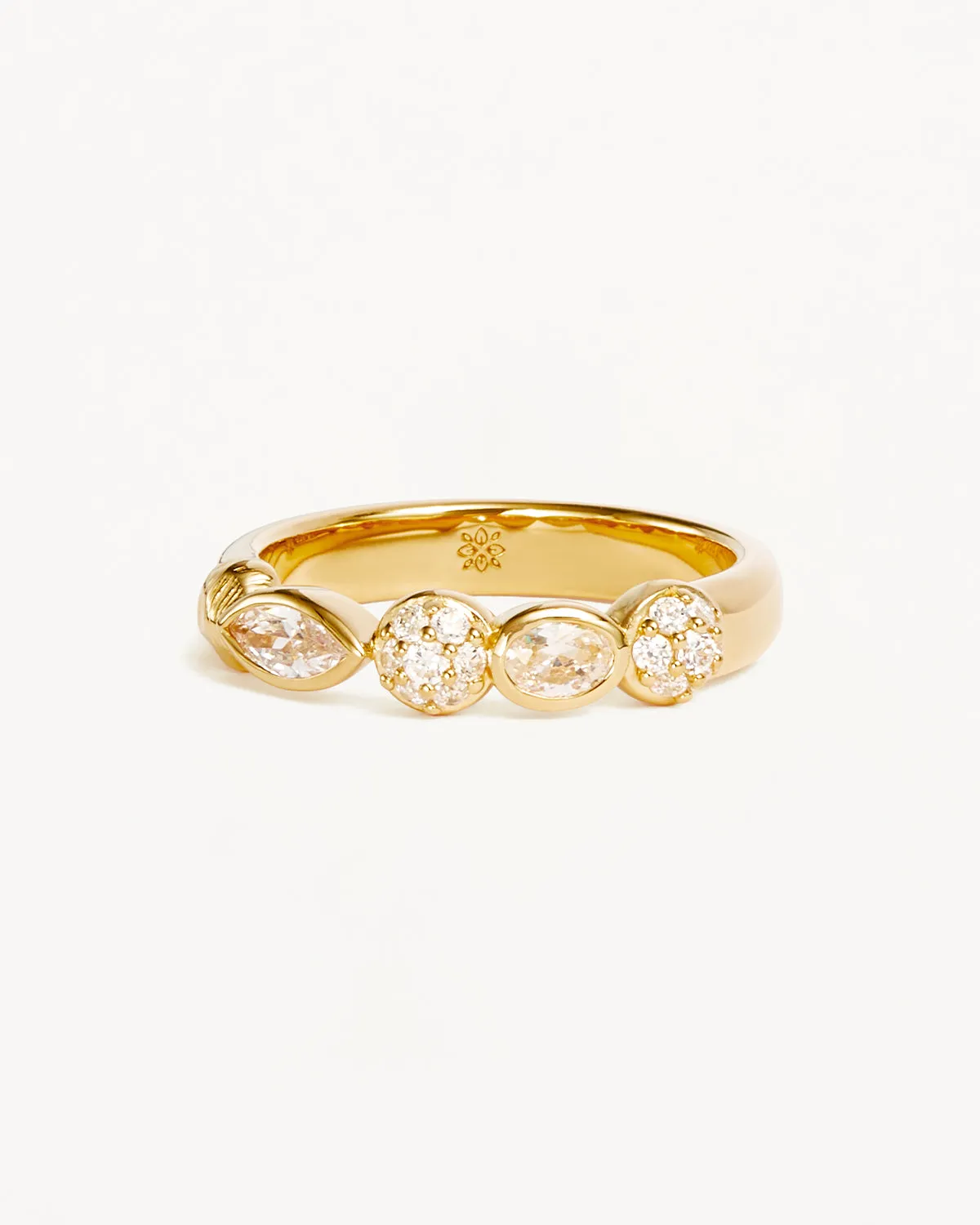 18k Gold Vermeil Protection of Eye Crystal Ring