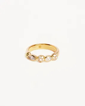 18k Gold Vermeil Protection of Eye Crystal Ring