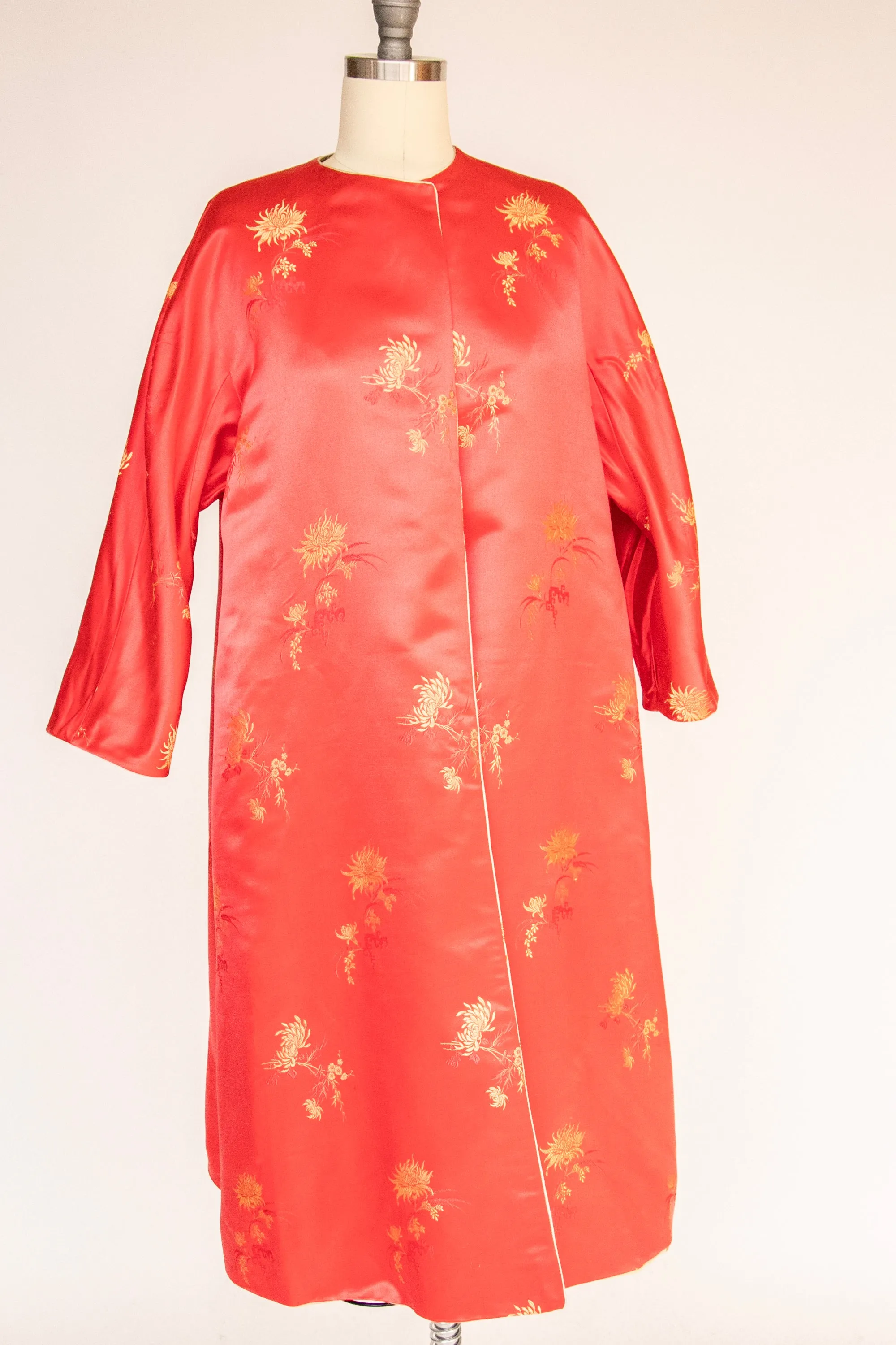 1950s Reversible Swing Coat Silk Brocade Cocktail