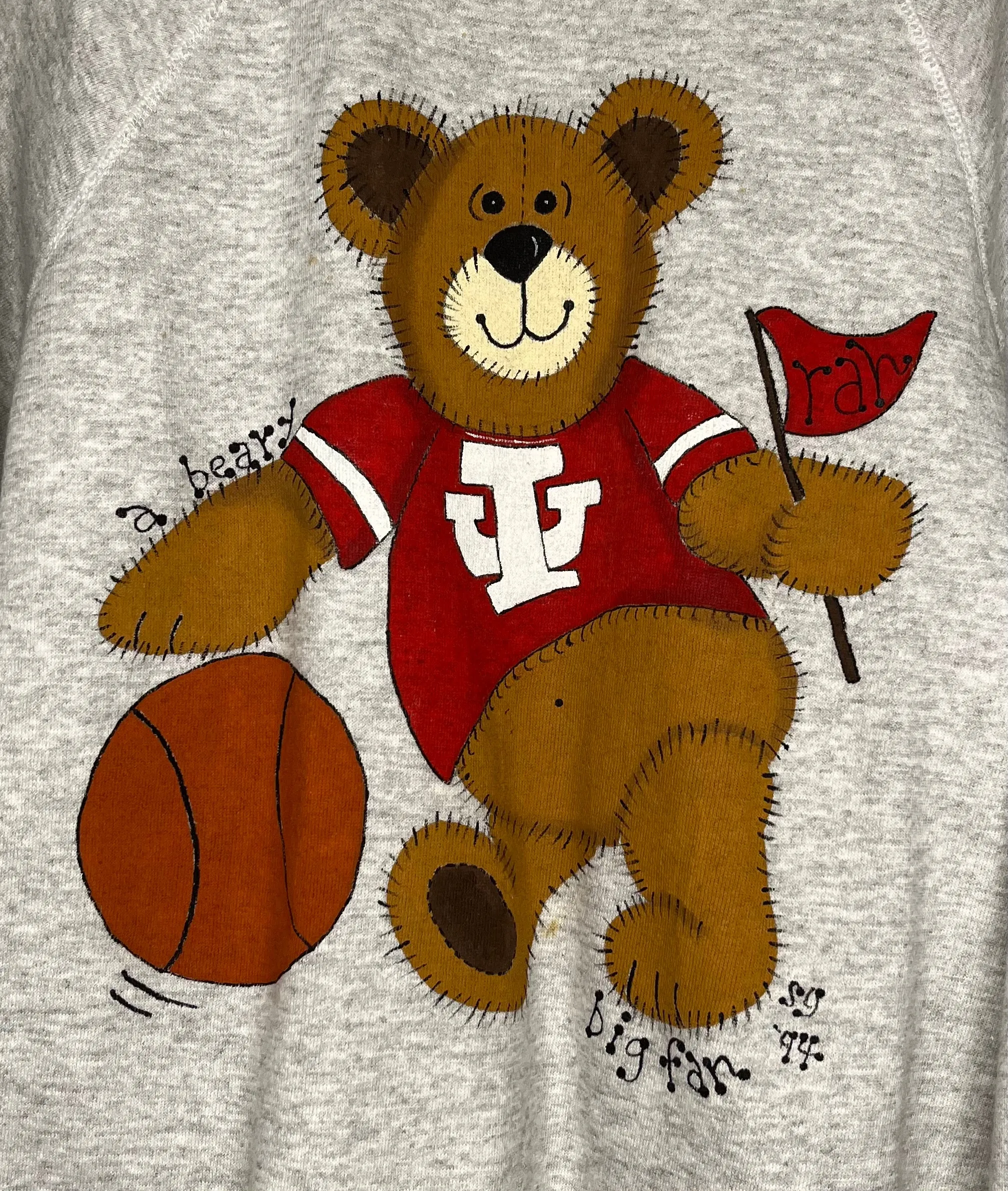 1994 Indiana University Bear Crewneck: L