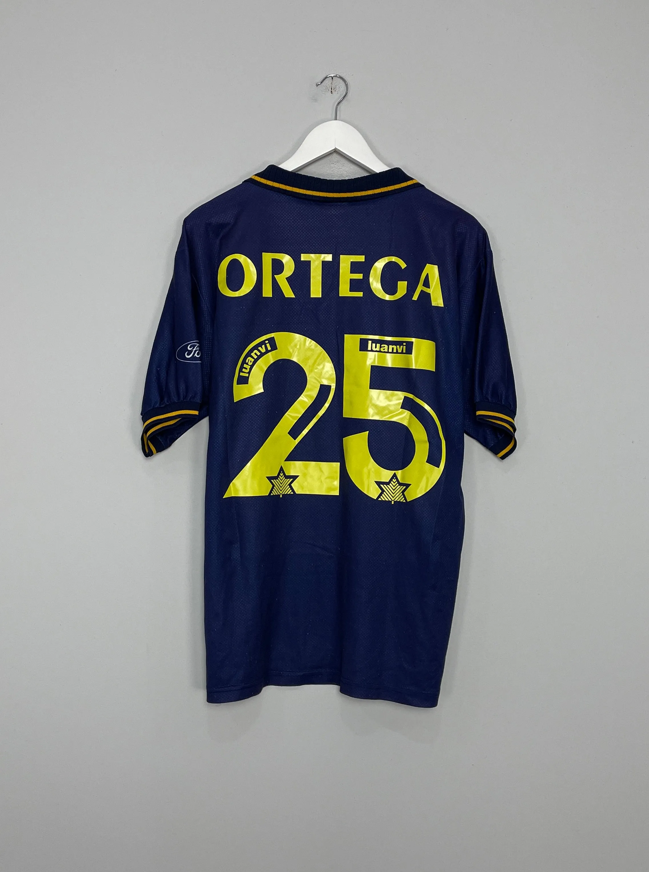 1995/97 VALENCIA ORTEGA #25 AWAY SHIRT (M) LUANVI