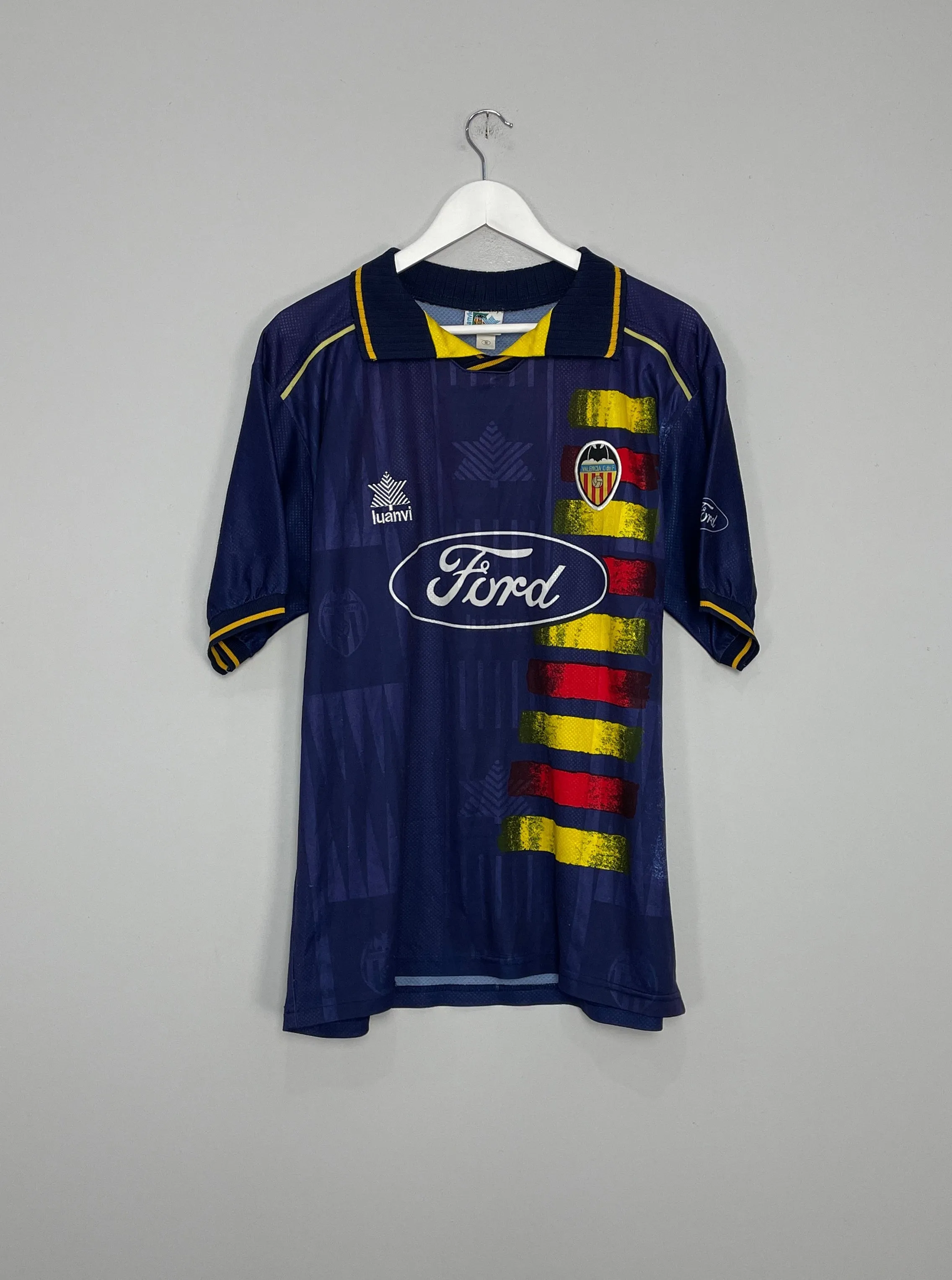 1995/97 VALENCIA ORTEGA #25 AWAY SHIRT (M) LUANVI