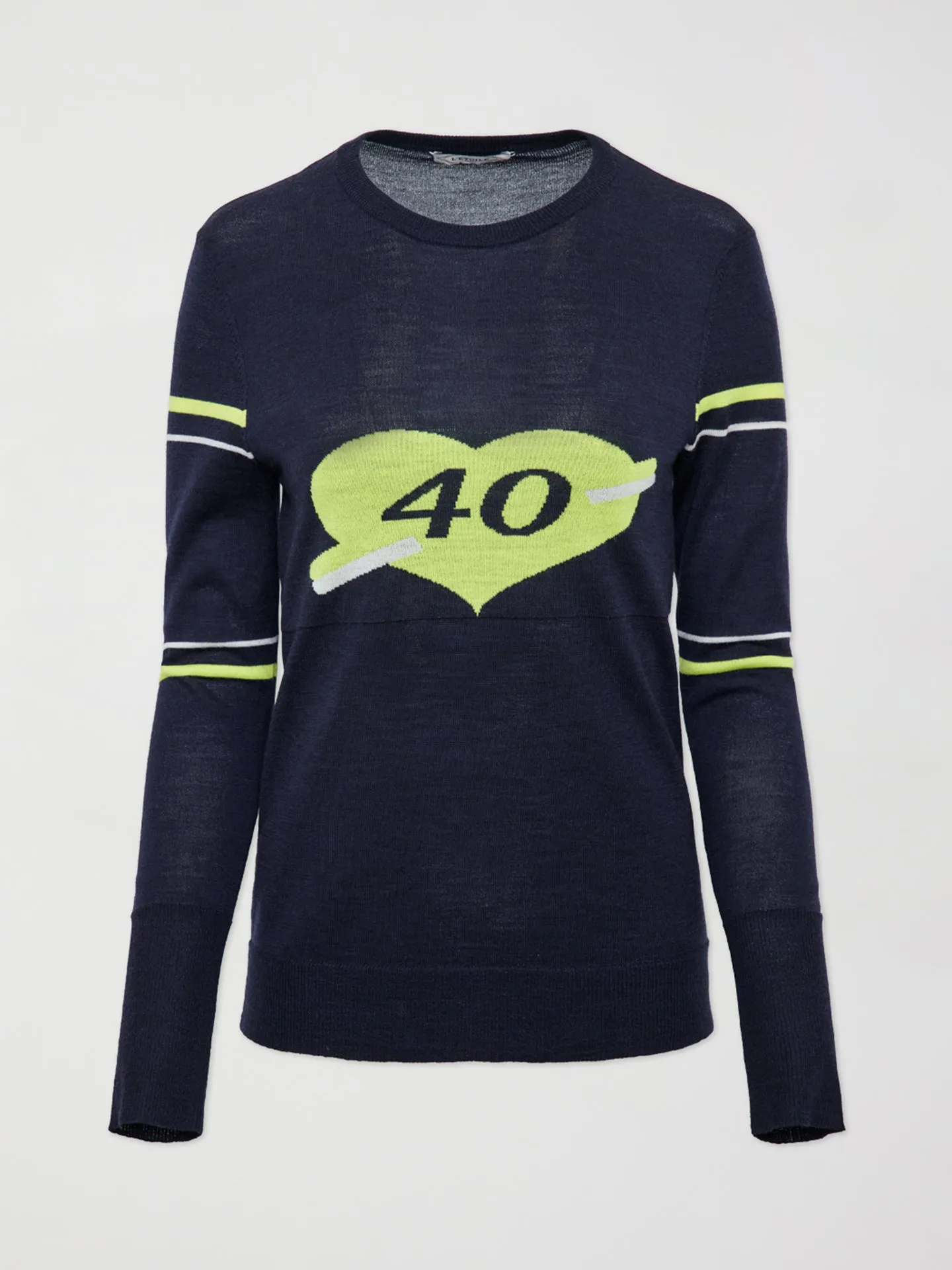 40 Love Knit - Navy with Yellow and White Stripes