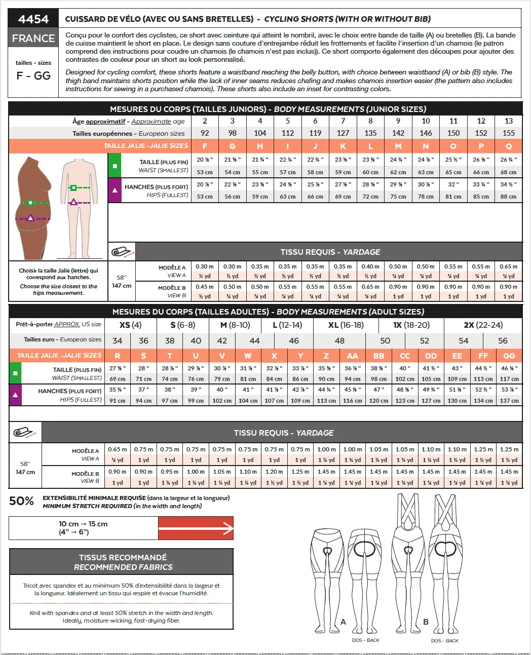 4454 // FRANCE Cycling shorts (with or without bib)