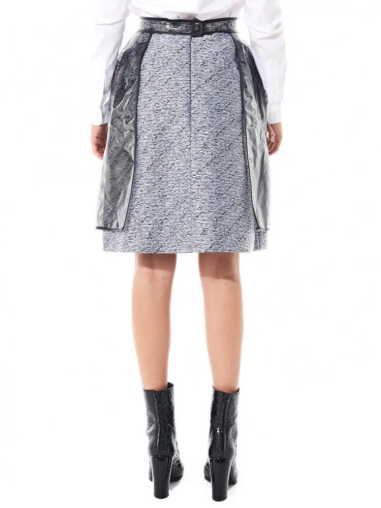 A-Line Pattern Skirt With Exterior Panelling (16AARAC12B GRAY)