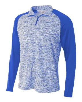 A4 NB4249 Quarter Zip Space Dye - Royal