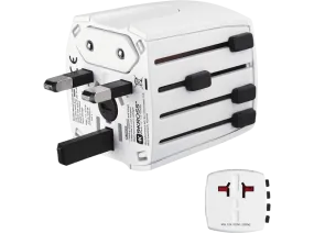 Adaptador enchufe - Hama MUV Micro, 2 Clavijas, 250 V, Universal, Blanco