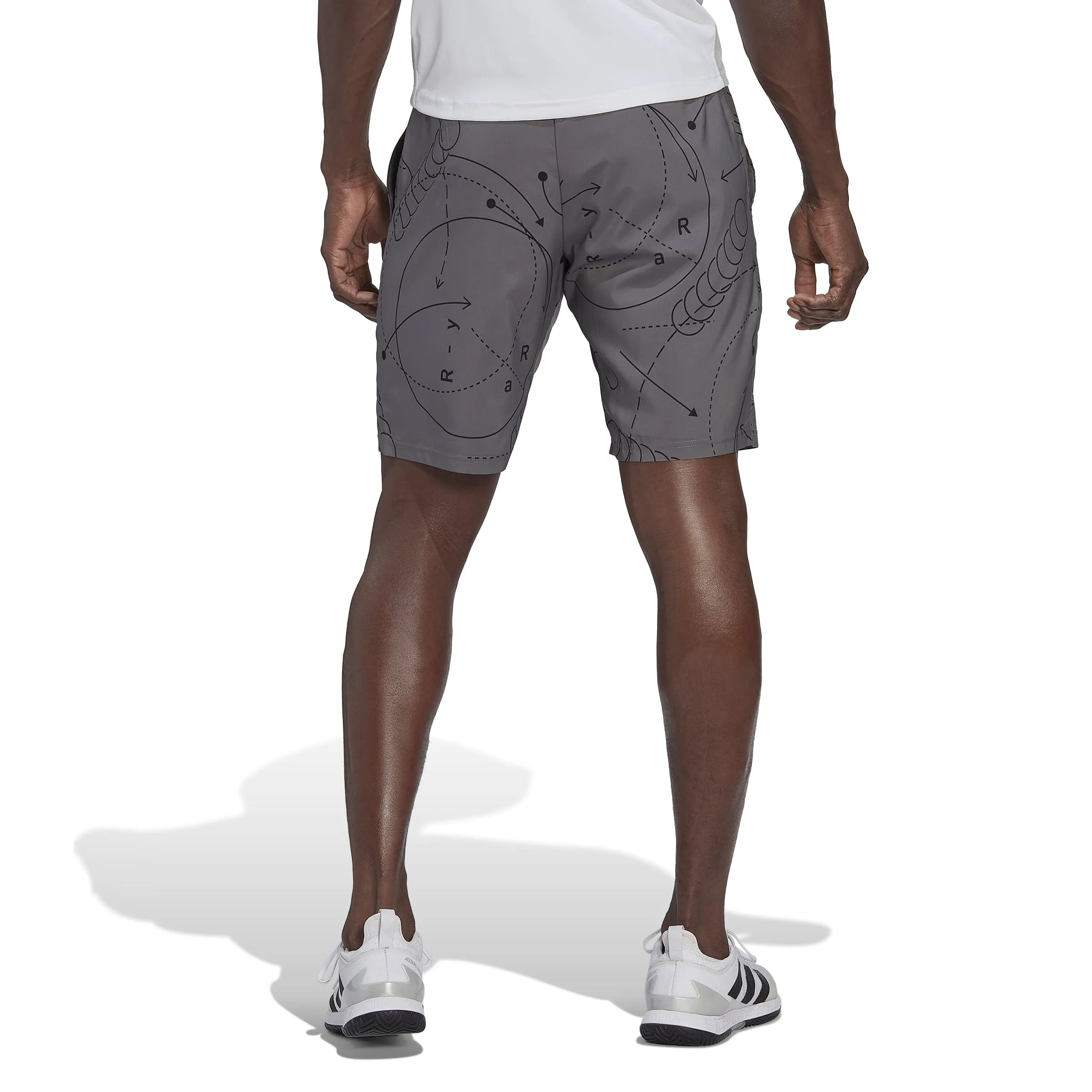 adidas Men's Shorts Club Graphic - Grey HC8491