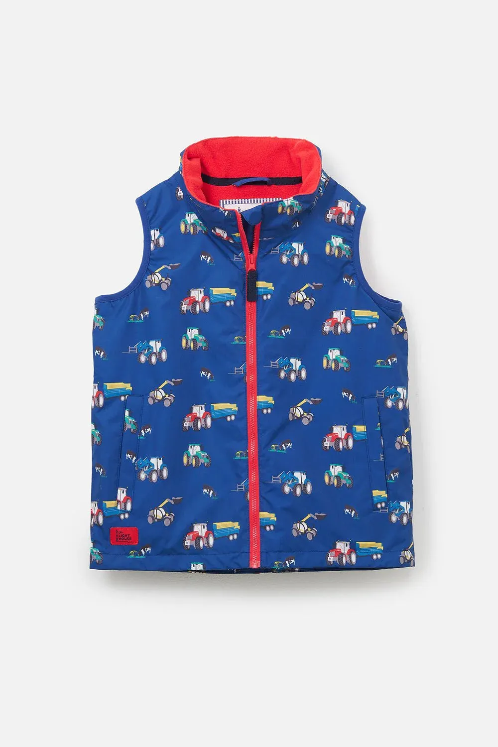 ALEX GILET - NAVY TRACTOR PRINT