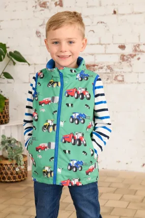 ALEX GILET - PEAGREEN TRACTOR PRINT