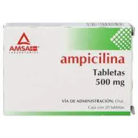 AMPICILINA TAB. 500 MG. CAJA C/20