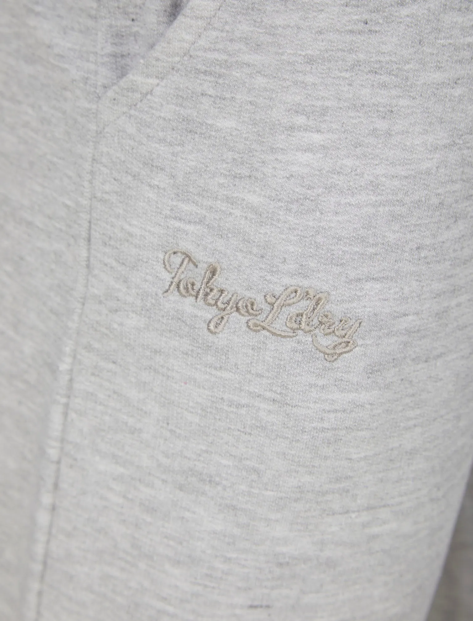 Anemore Matching 2pc Sweatshirt & Jogger Brushback Fleece Tracksuit Co-rd Set in Light Grey Marl - Tokyo Laundry