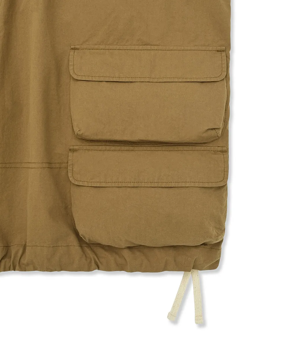 Anglan Slather Utility Pocket Half Pants - Beige