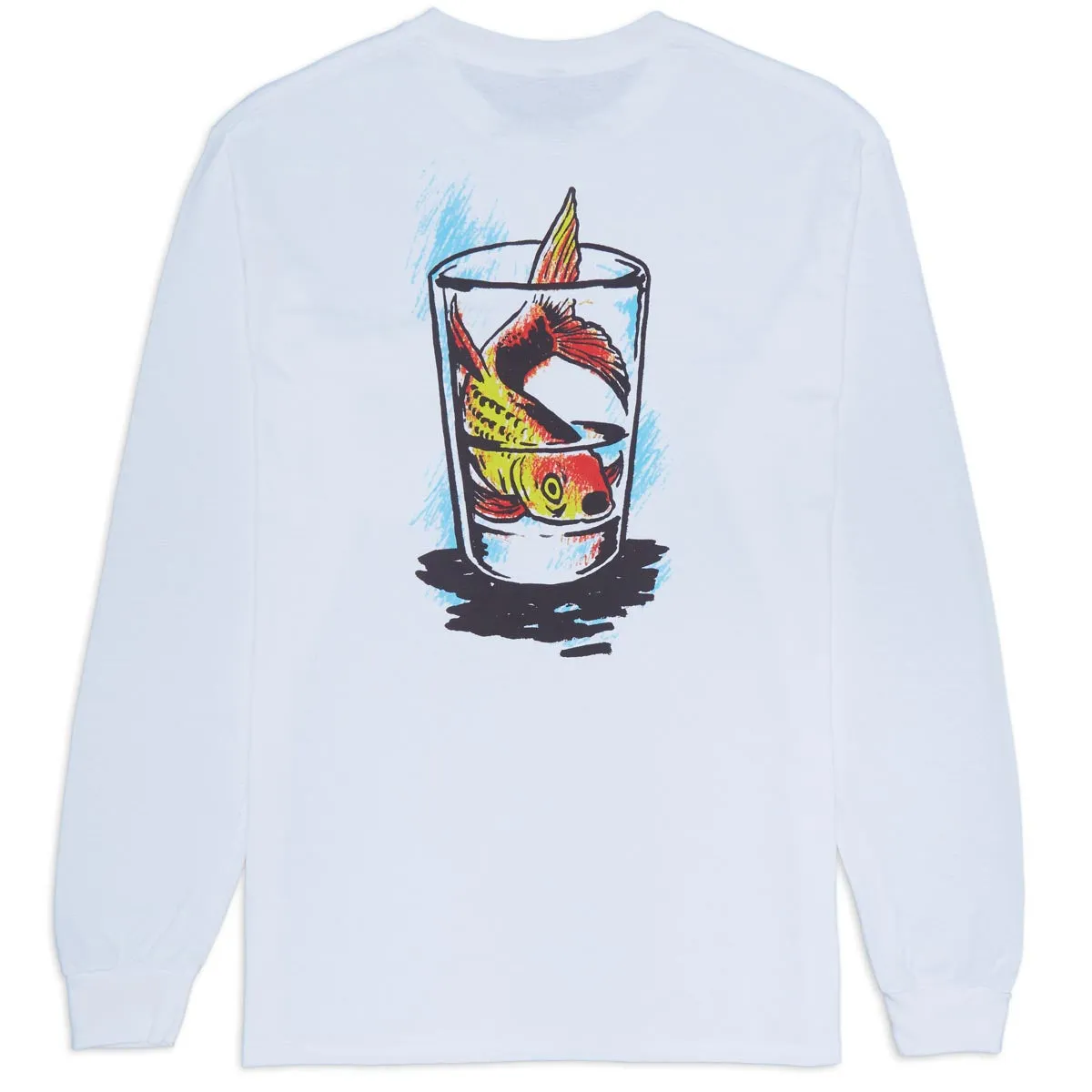 Anti-Hero Fish Bowl Long Sleeve Pocket T-Shirt - White