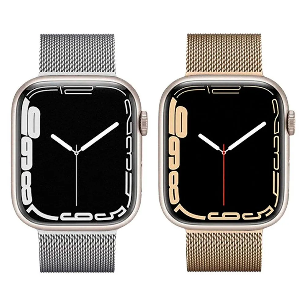 Apple Watch (42/44/SE/45/49mm) Lippa Magnetisk Rustfri Stål Rem - Guld