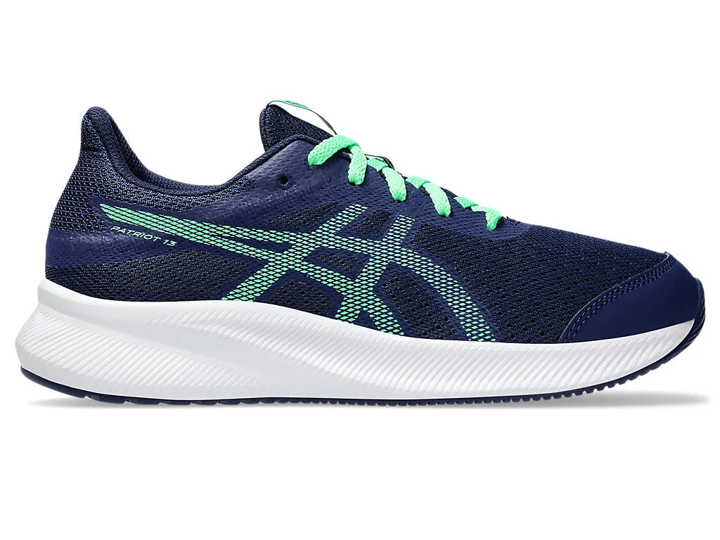 ASICS JUNIOR PATRIOT 13 (4-7) BLUE/GREEN SHOE