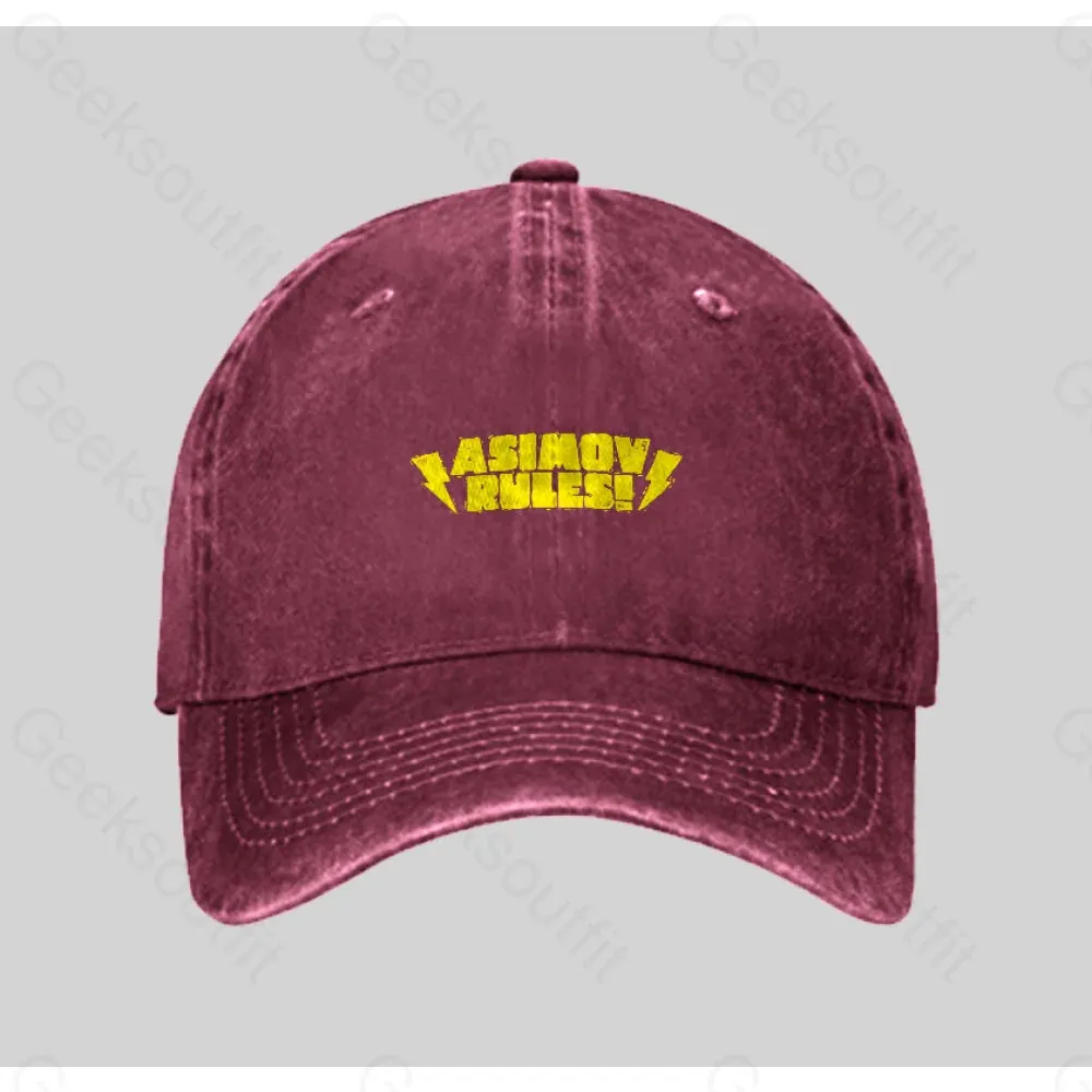 ASIMOV RULES! Washed Vintage Baseball Cap