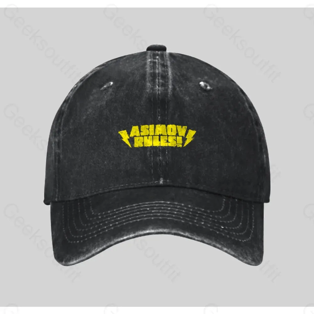 ASIMOV RULES! Washed Vintage Baseball Cap