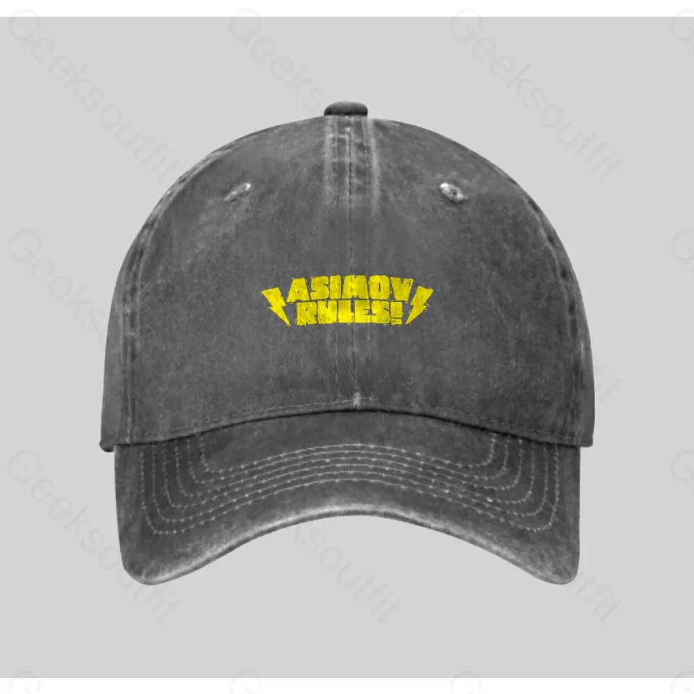 ASIMOV RULES! Washed Vintage Baseball Cap