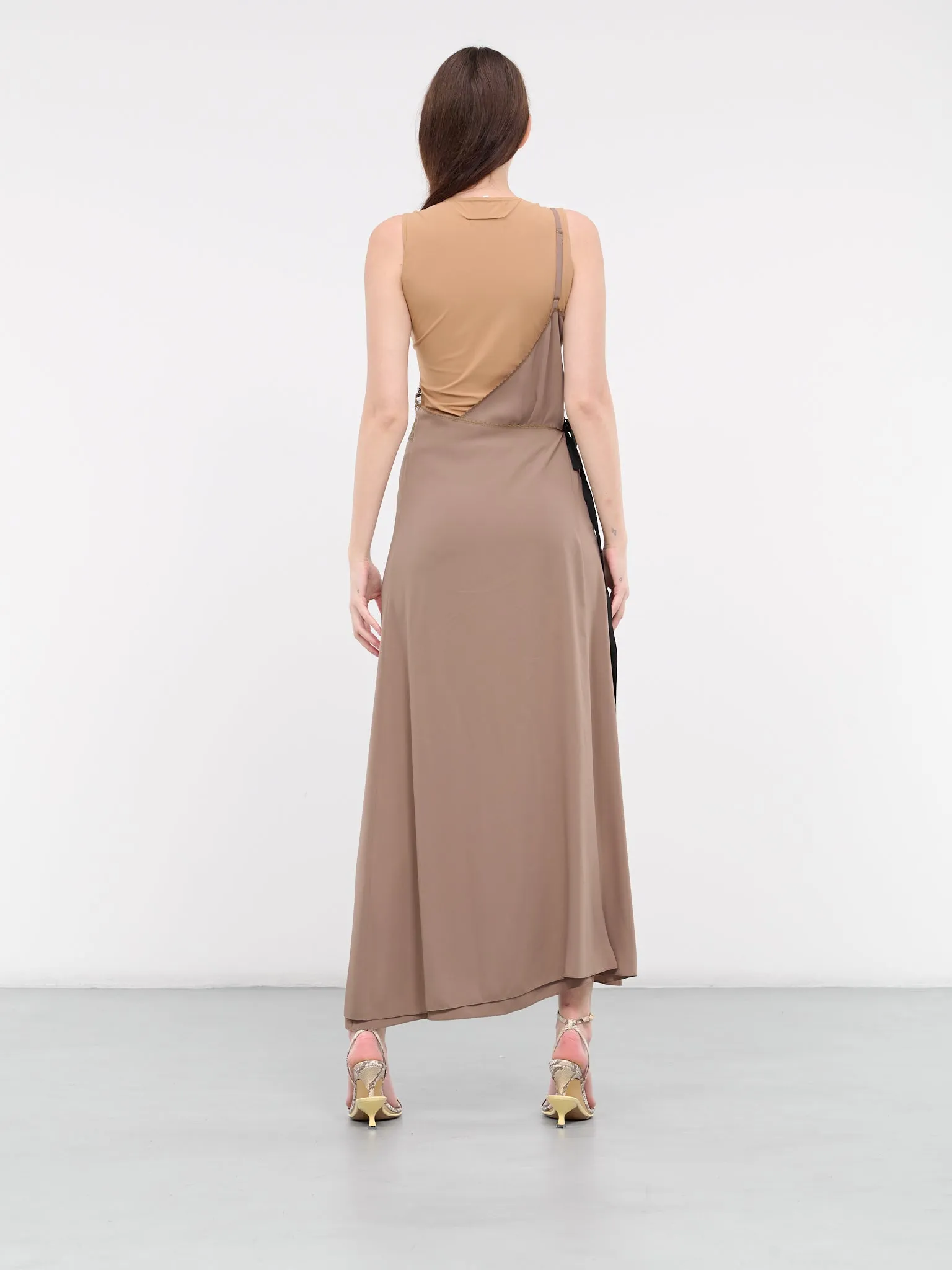 Asymmetric Maxi Dress (S62DG0019-MTN009-BROWN)