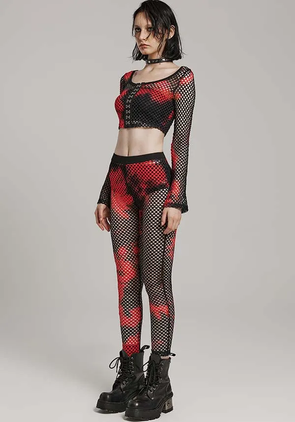 Badriyah Fishnet [Black/Red] | LEGGINGS*