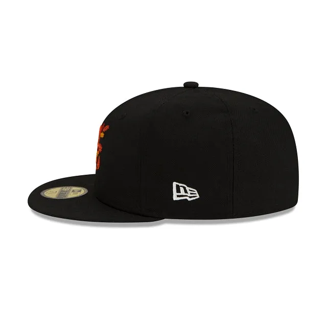 Baltimore Orioles MLB Leafy Front 59FIFTY  Cerrada