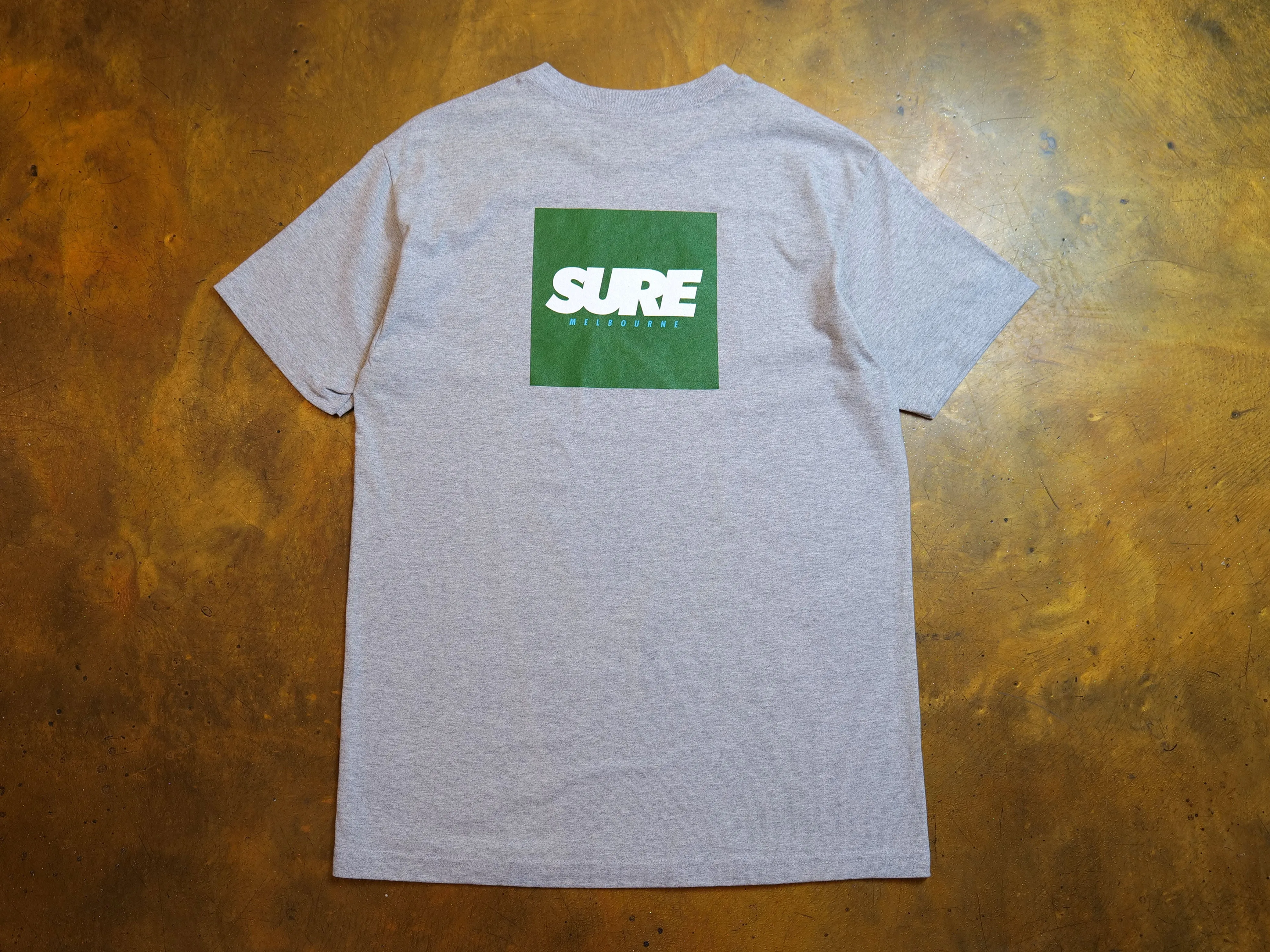 Banner Square T-Shirt - Grey / Forrest / White