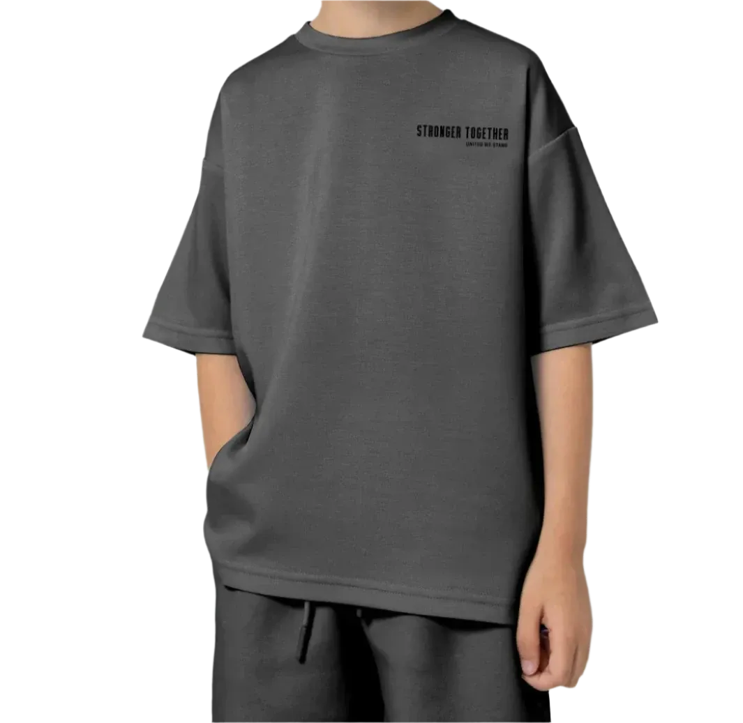 Batta Kids Oversized Soft T-Shirt Charcoal