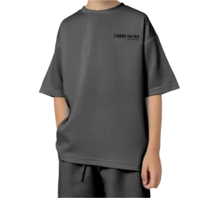 Batta Kids Oversized Soft T-Shirt Charcoal