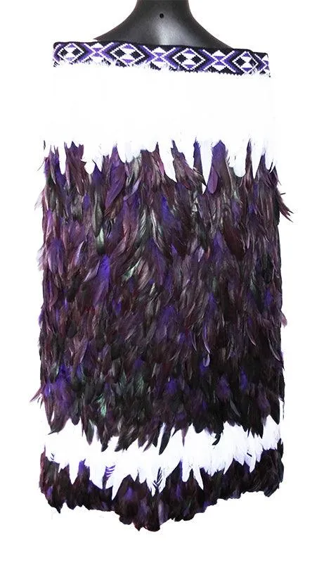 Beautiful Purple and Paua Maori Korowai Cloak