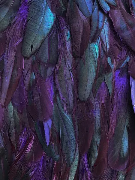 Beautiful Purple and Paua Maori Korowai Cloak