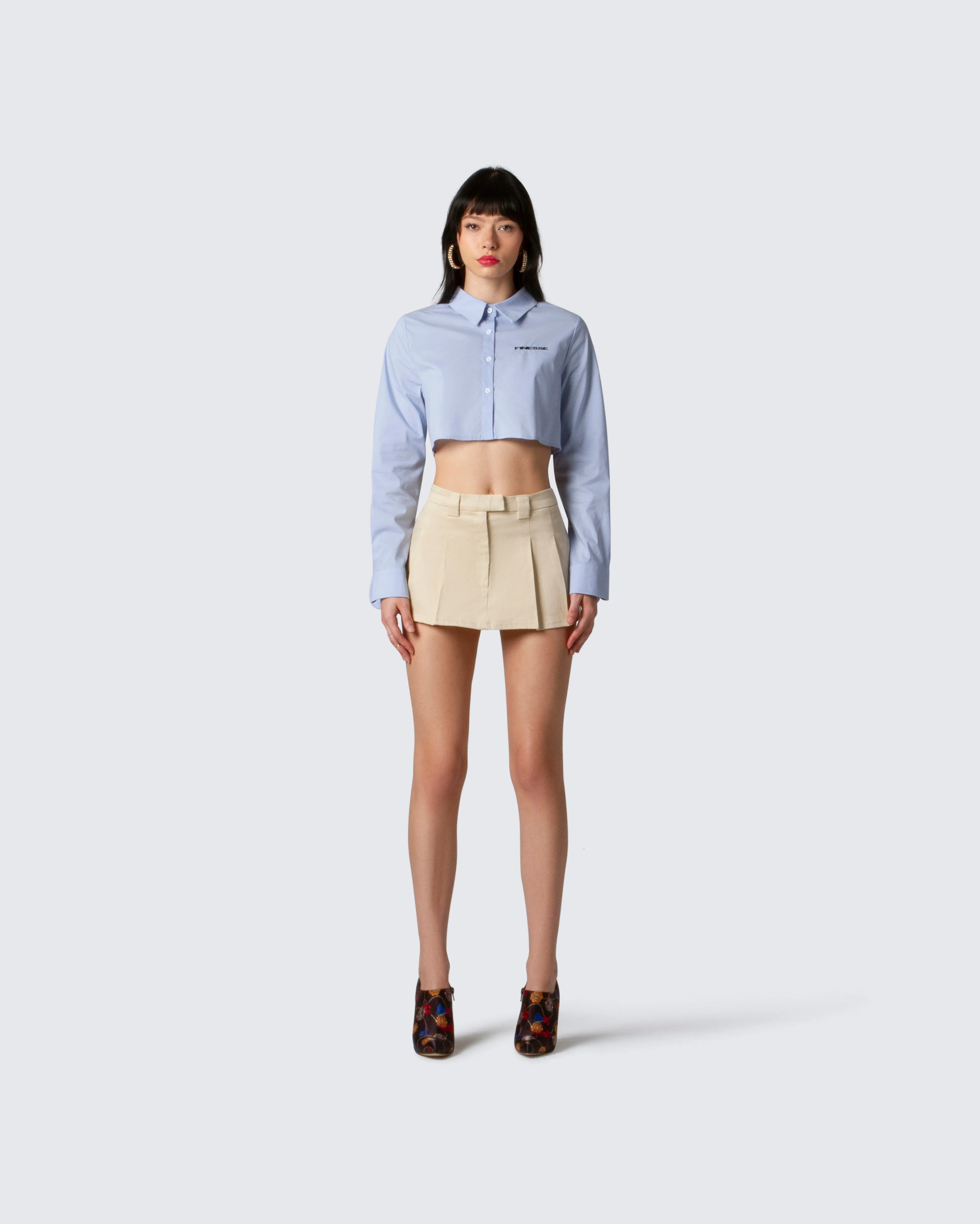 Blake Shirting Logo Cropped Top