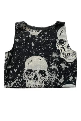 BOY LONDON BLACK & WHITE SKULL TOP