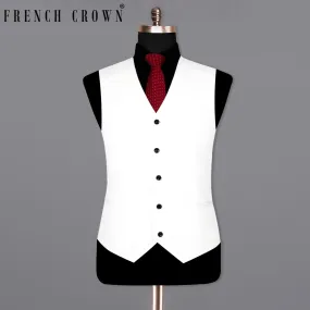 Bright white  Premium Cotton  Waistcoat