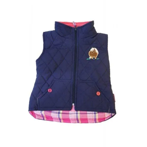 British Country Collection Three Fat Ponies Childrens Gilet