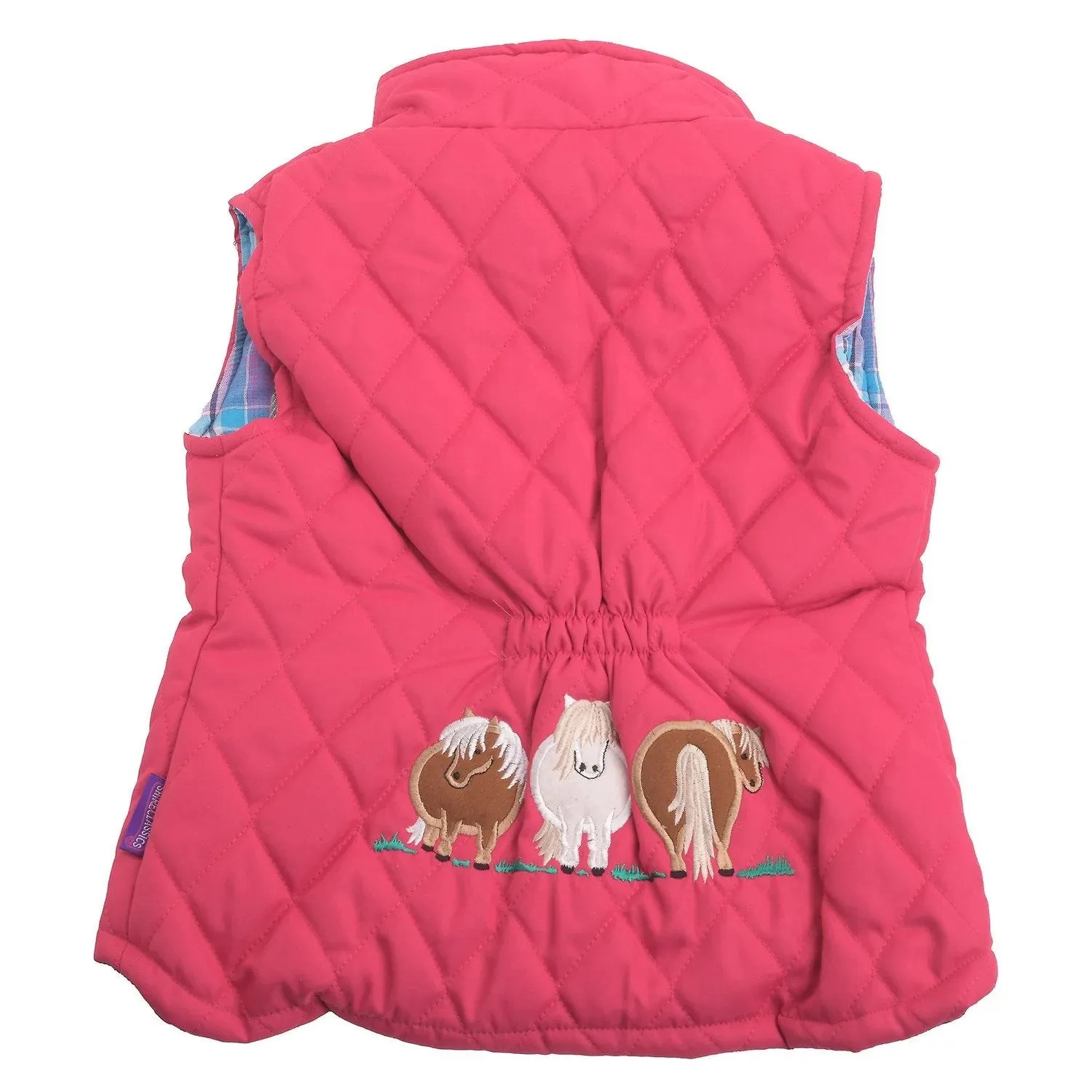 British Country Collection Three Fat Ponies Childrens Gilet