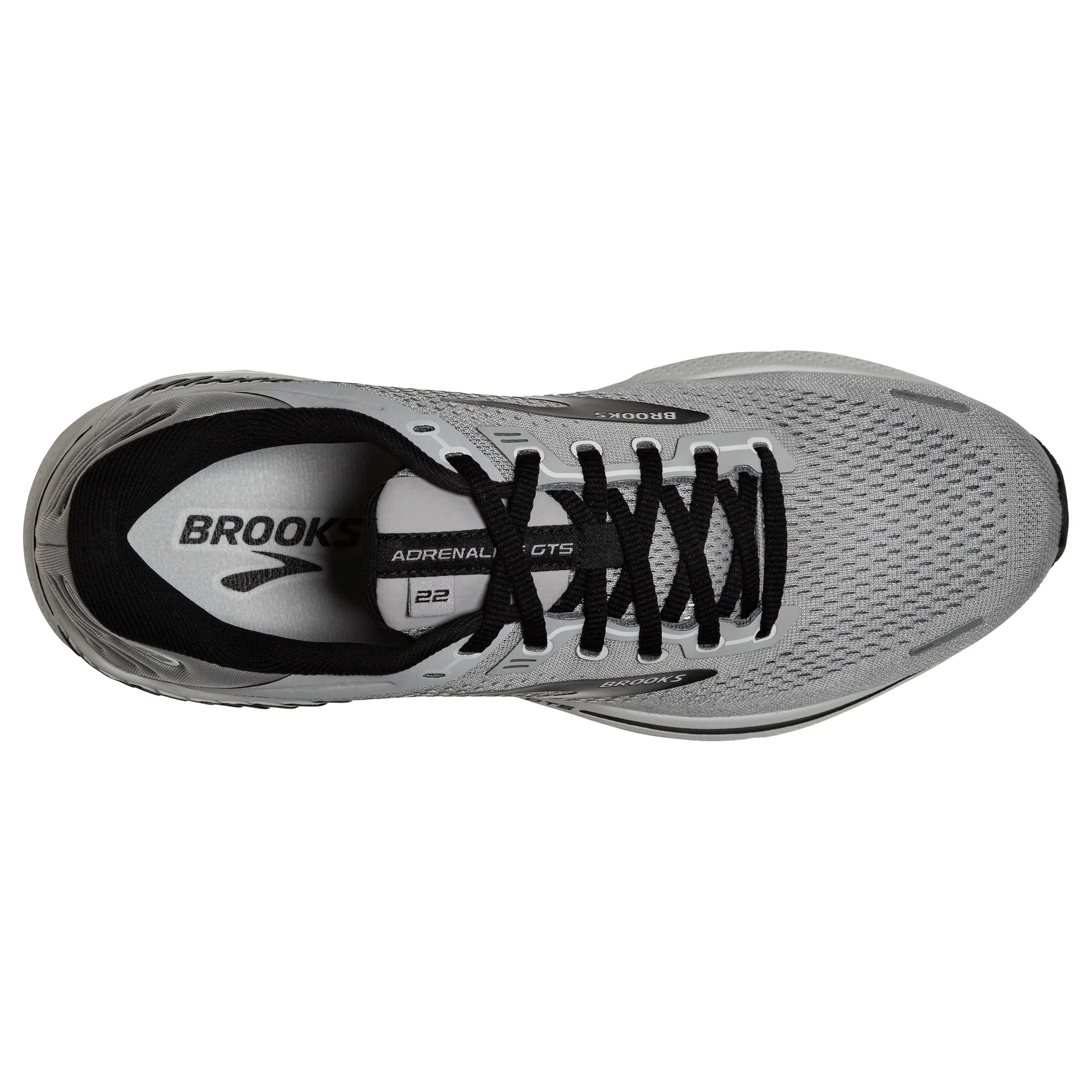 Brooks Men's 110366 012 Adrenaline GTS 22  Alloy/Grey/Black Cushion Support Running Shoes