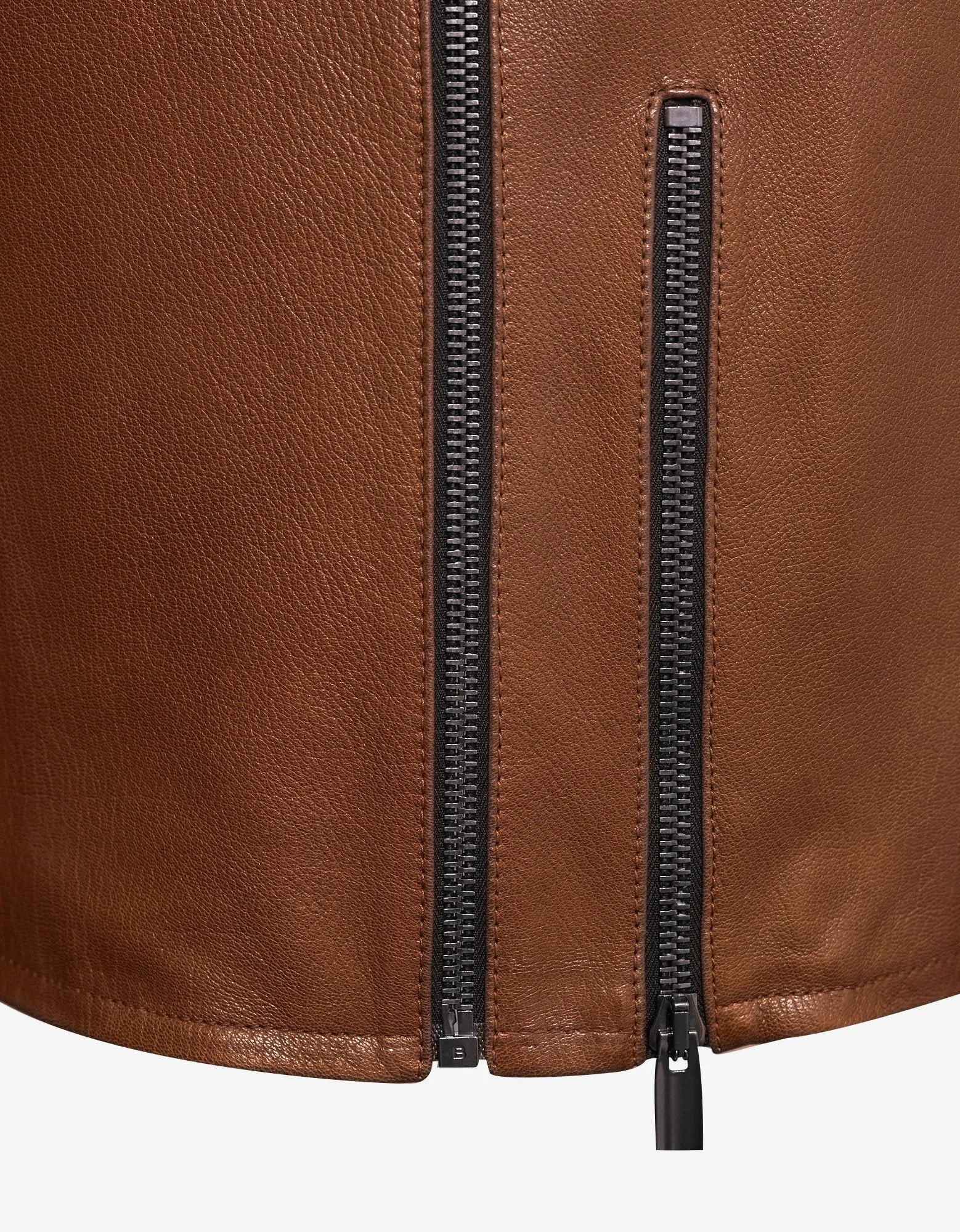 Brown Grain Leather Blouson -