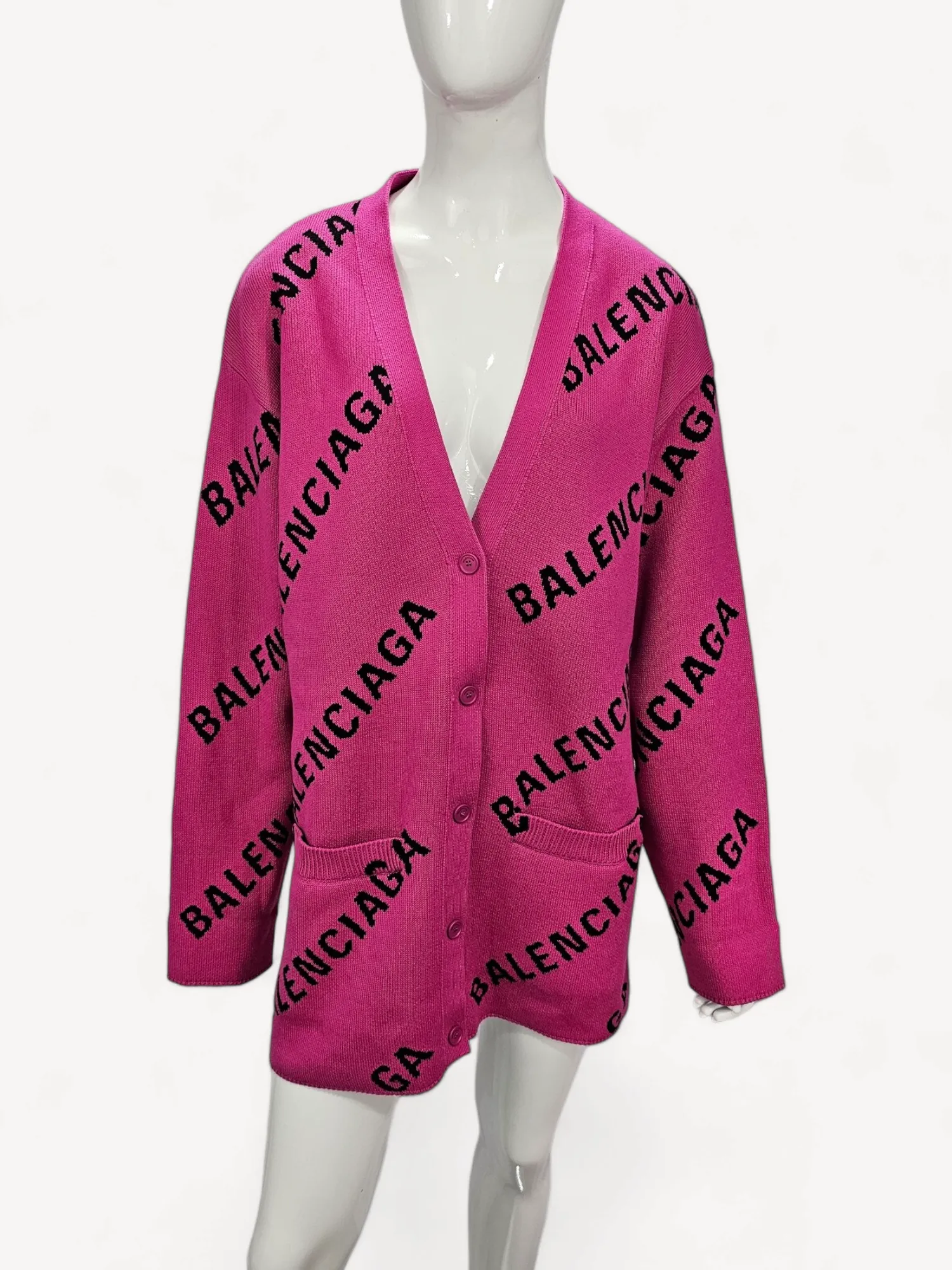 Cardigan Balenciaga Pink Tricot