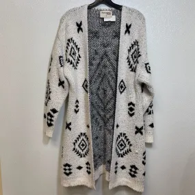 Cardigan By Clothes Mentor In Black White, Size: S