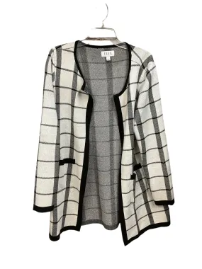 Cardigan By Elle In Black & White, Size: L