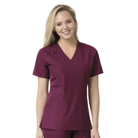 Carhartt Force Liberty Women's Multi-Pocket V-Neck Scrub Top - Wine