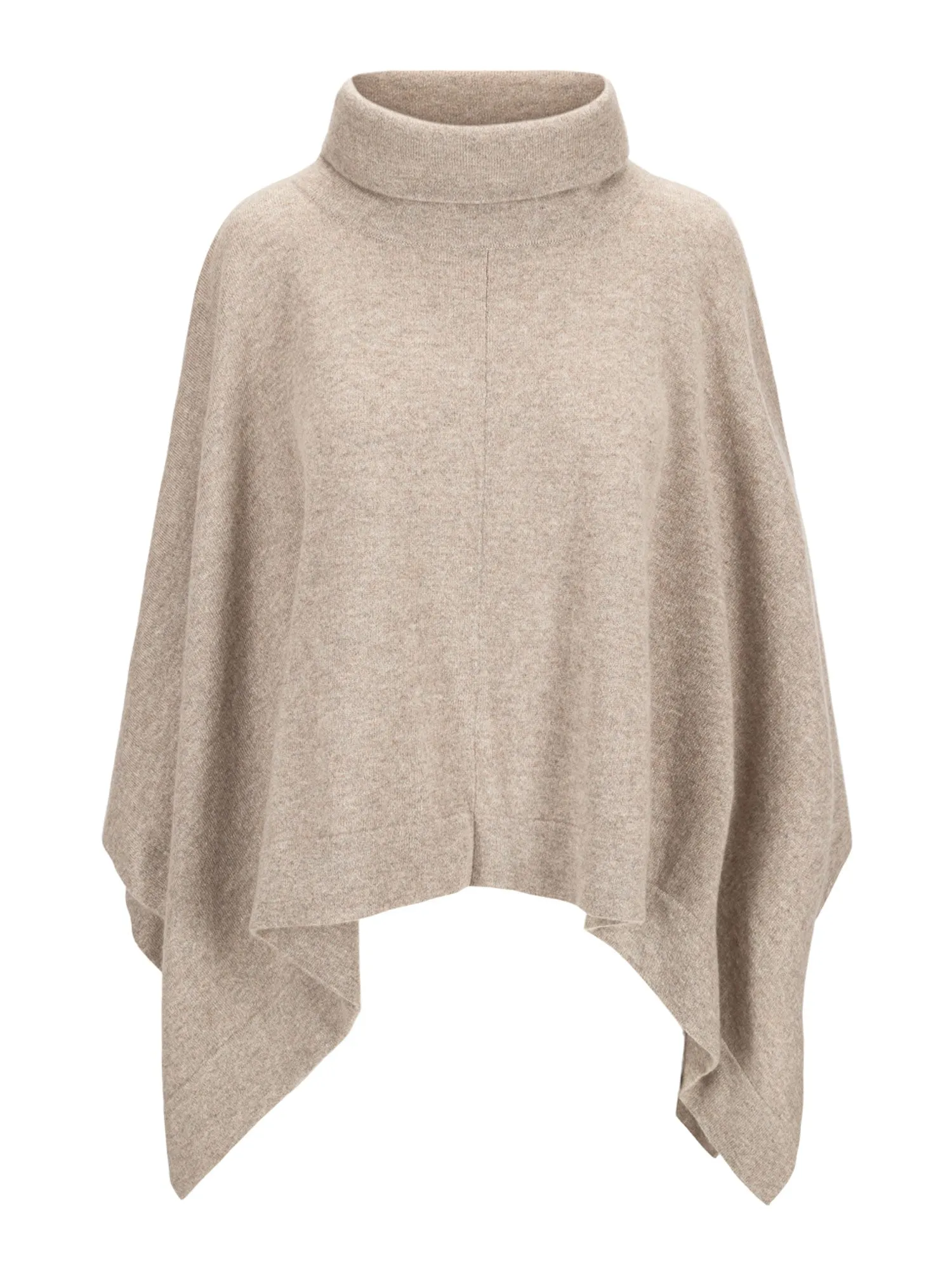 Cashmere poncho "Ylva" - toast