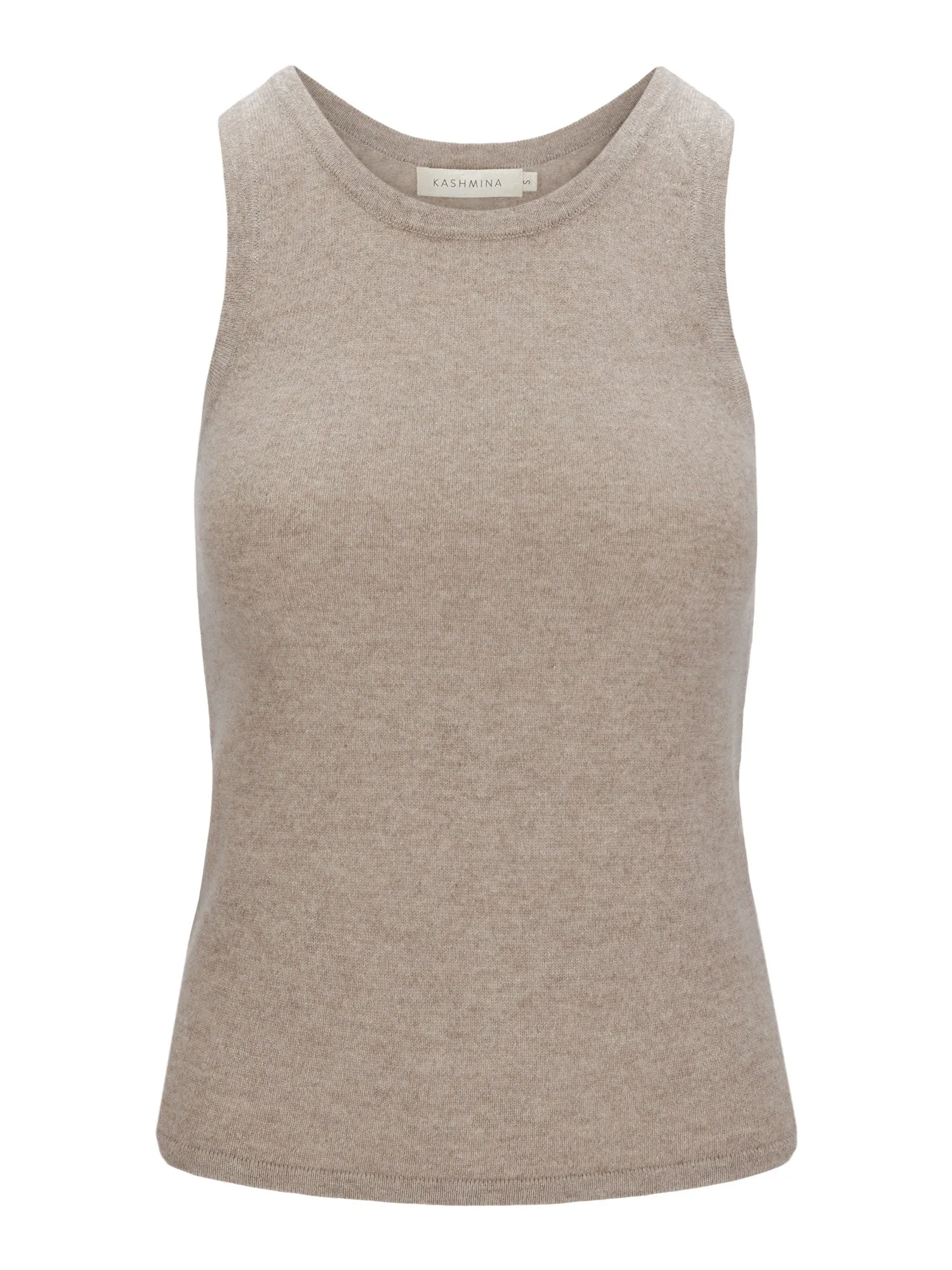 Cashmere singlet "Tyra" - toast