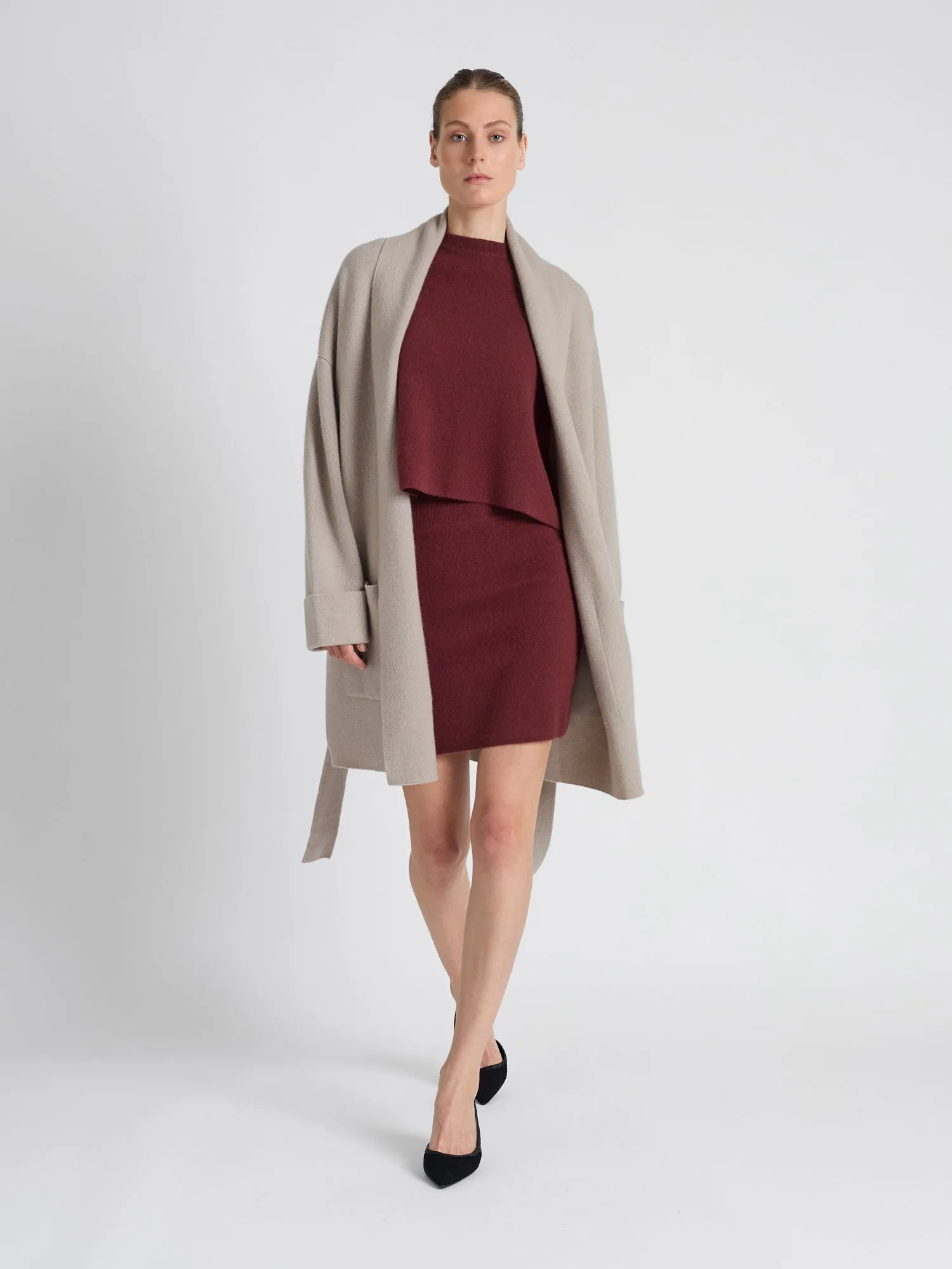 Cashmere skirt "Olava" - Bordeaux