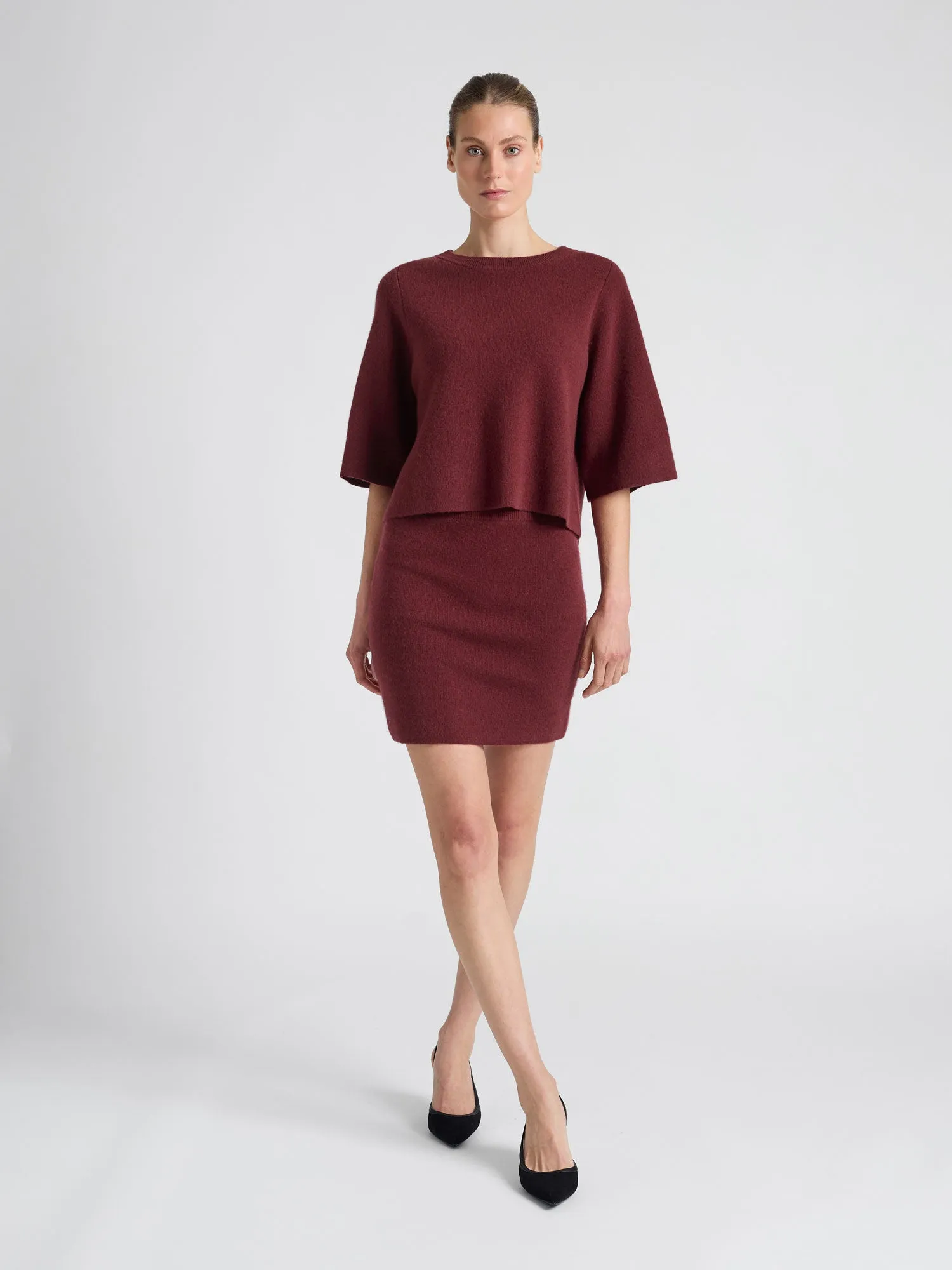 Cashmere skirt "Olava" - Bordeaux